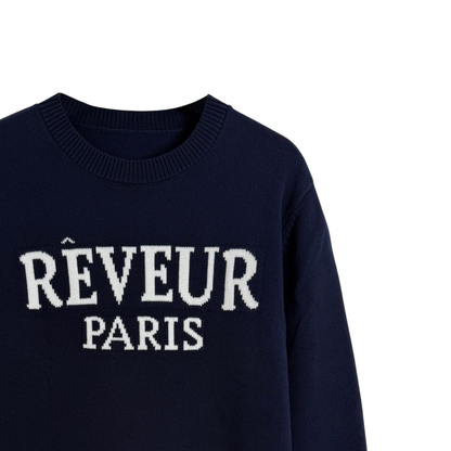 Paris Knit Sweater 'Navy Blue'