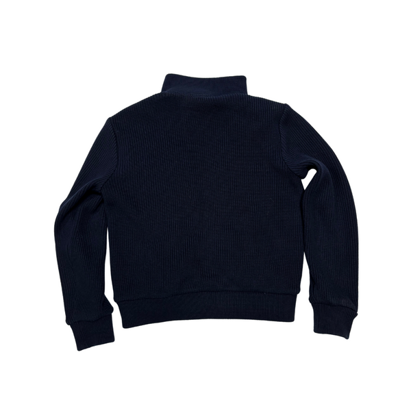 Belvoir Padded Cotton knit Cardigan 'Navy Blue'